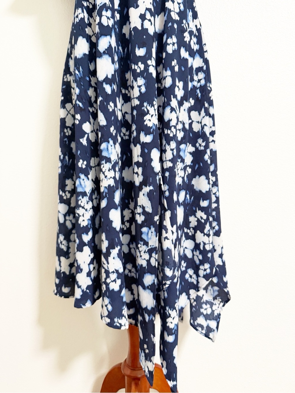 Michael Kors Abstract Tie Dye Asymmetric Hem Midi Dress - Picture 5 of 13